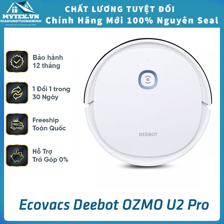 Robot Hút Bụi Lau Nhà Ecovacs DEEBOT U2 PRO 2021 - Chính Hãng - mới 100% Nguyên Seal - Giá Tốt nhất thị trường
