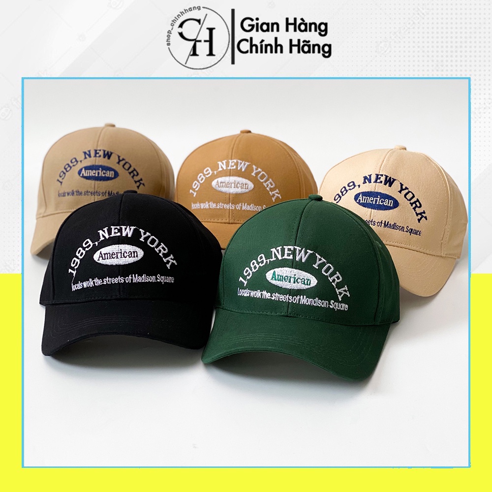 Mũ lưỡi trai thời trang nam nữ thêu chữ 1989 NEWYORK phong cách nón kết đẹp AH1670