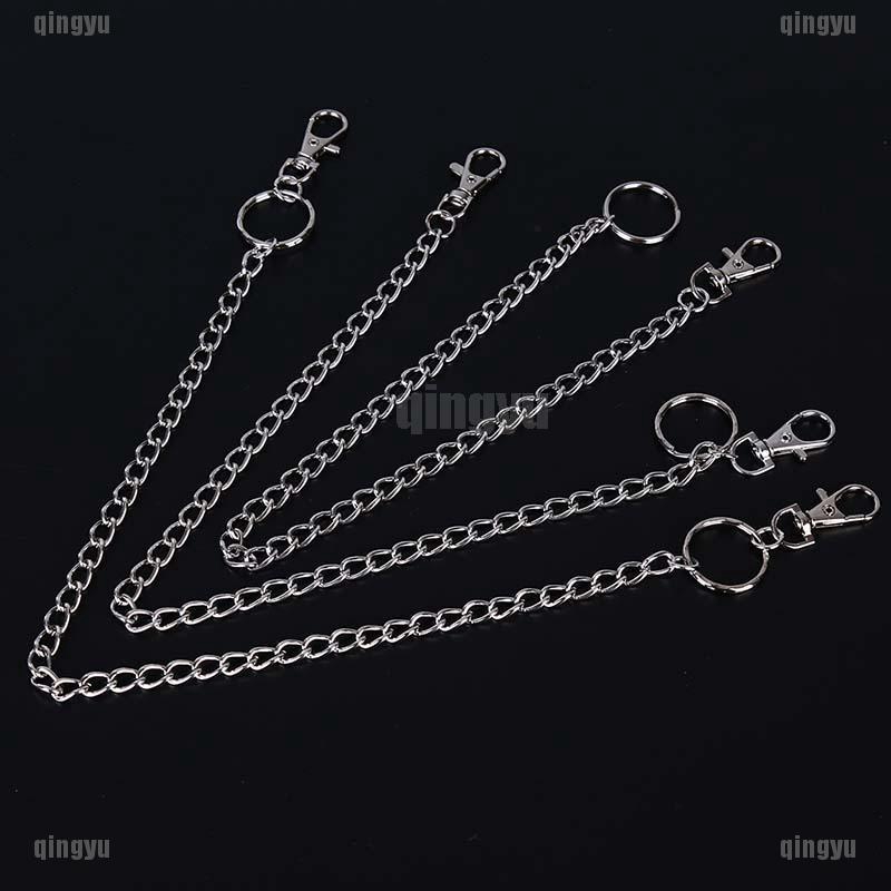 Tcmy ❤♣ Móc Khóa Dây Xích Kèm 3 Vòng Nhẫn Phong Cách Punk