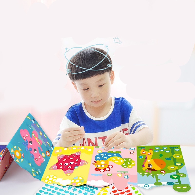 BỘ TRANH DÁN STICKER HÌNH KHỐI CHO BÉ SÁNG TẠO TRANG TRÍ CÁC LOÀI ĐỘNG VẬT