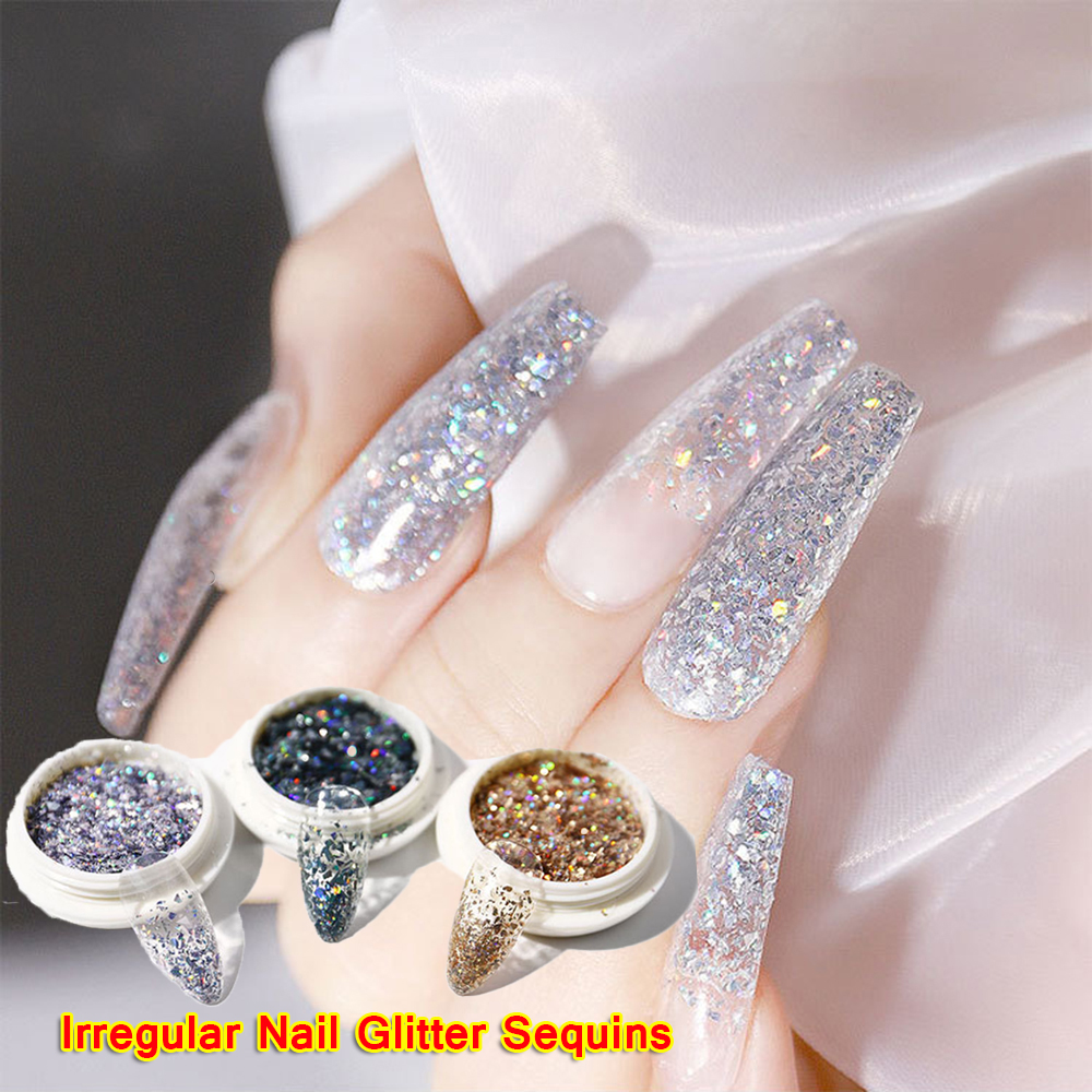 Kim Sa 3D Lấp Lánh Trang Trí Móng Tay Nghệ Thuật DIY