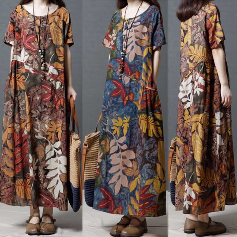 ZANZEA Váy maxi không tay phong cách Boho | BigBuy360 - bigbuy360.vn