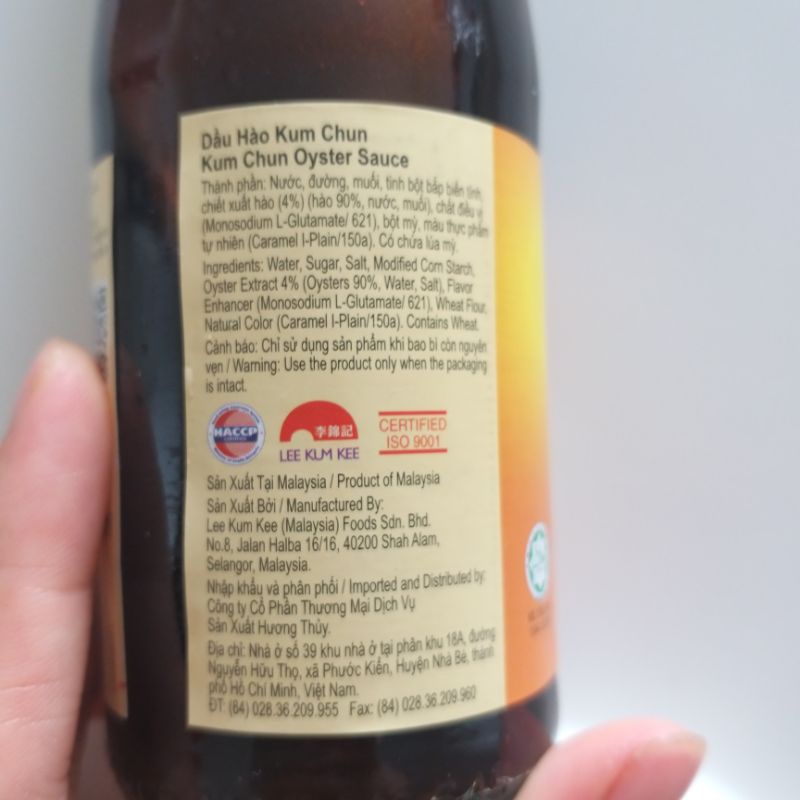 Dầu hào Kum Chun Lee Kum Kee 255G