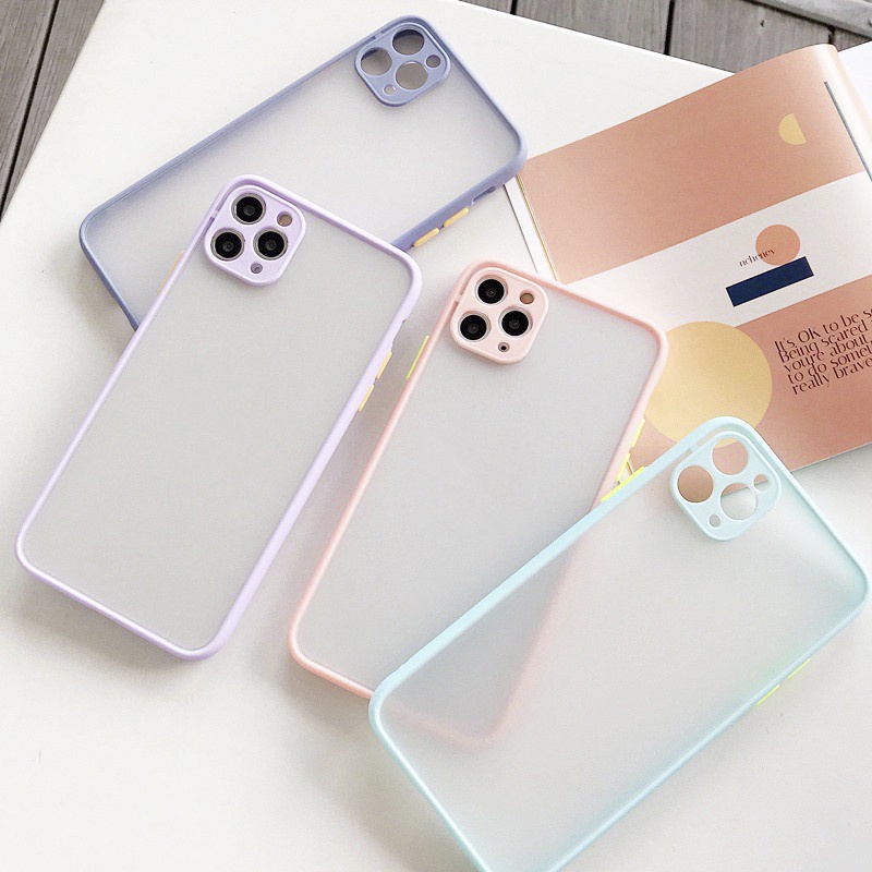 Ốp lưng iphone Nhám Mờ Viền Màu 6/6plus/6s/6splus/7/7plus/8/8plus/x/xs/11/12/13/14/pro/max/promax/plus/shin/case