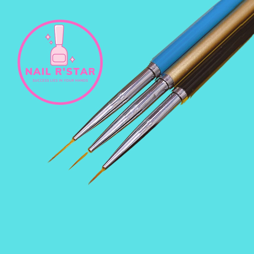 Set 3 cây cọ nét Beauty - Cọ vẽ chuyên dụng cho dân làm móng NAIL R’STAR