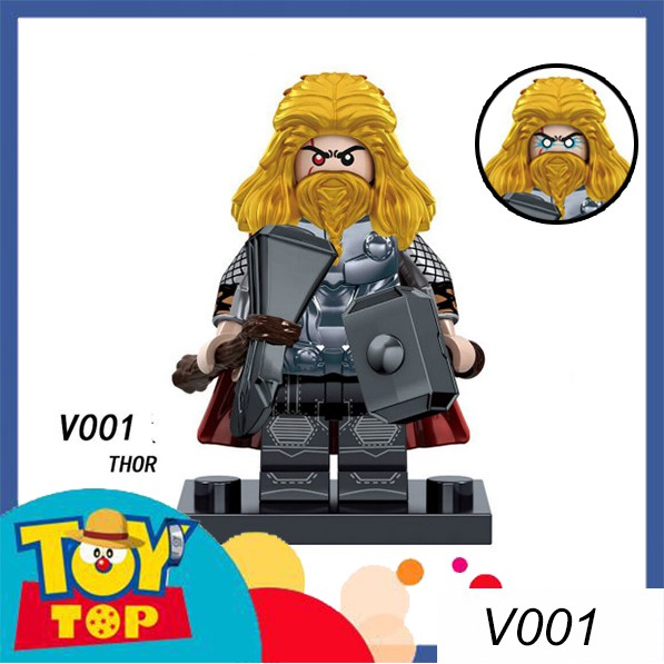 [Một con] Đồ chơi Minifigures lắp ráp Thor V001 , Ronin ( Hawkeye ) V002 , Thanos V005 Marvel siêu anh hùng