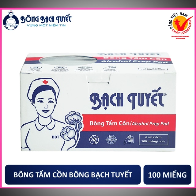 Bông tẩm cồn Bạch Tuyết - Alcohol Pad