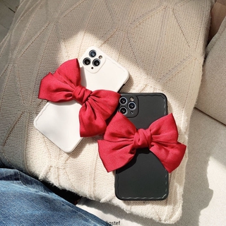 Ốp Điện Thoại Họa Tiết Nơ Đỏ Sáng Tạo Cho Apple 11 X / Xsmax Xr 7p / 8plus