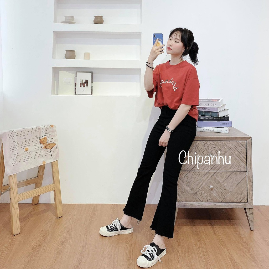 QUẦN JEANS ỐNG LOE ĐEN TRƠN - QB3003