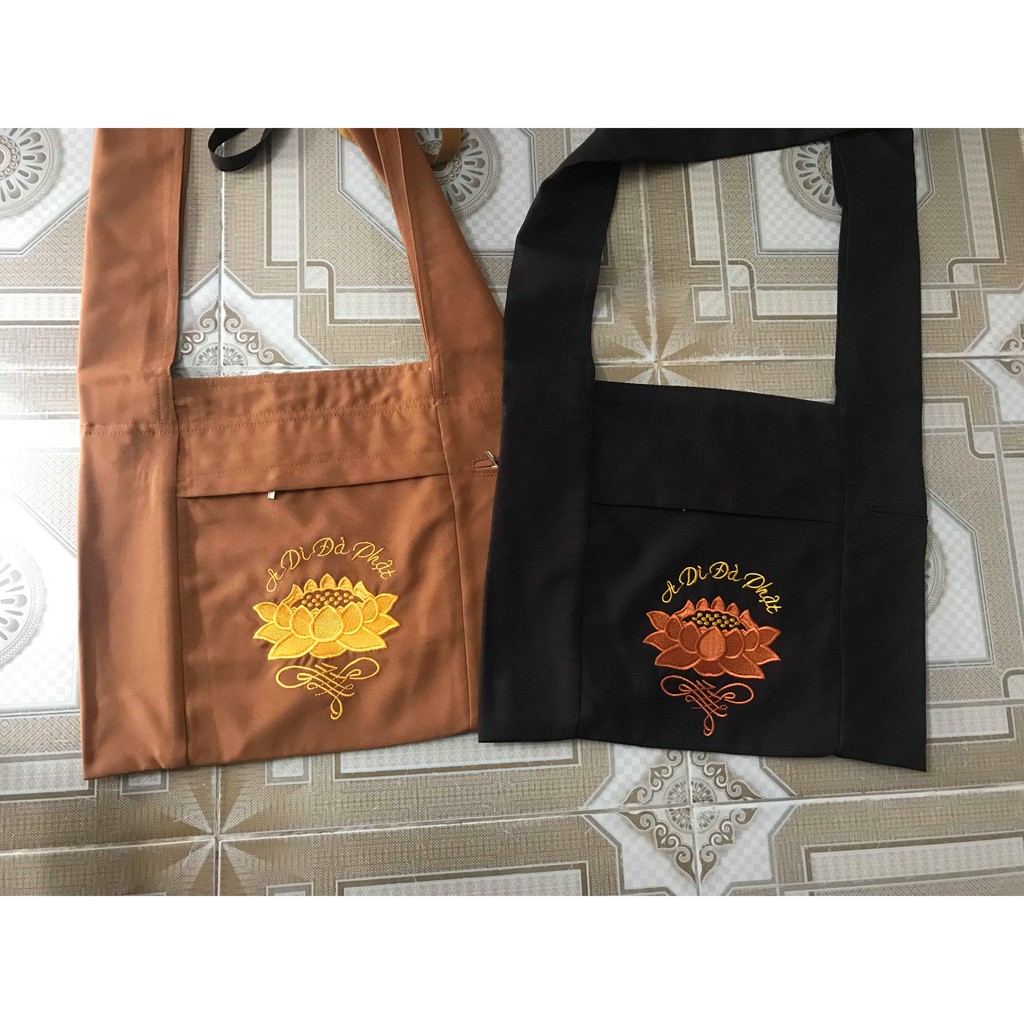 Túi đi chùa thêu chữ A di đà Phật