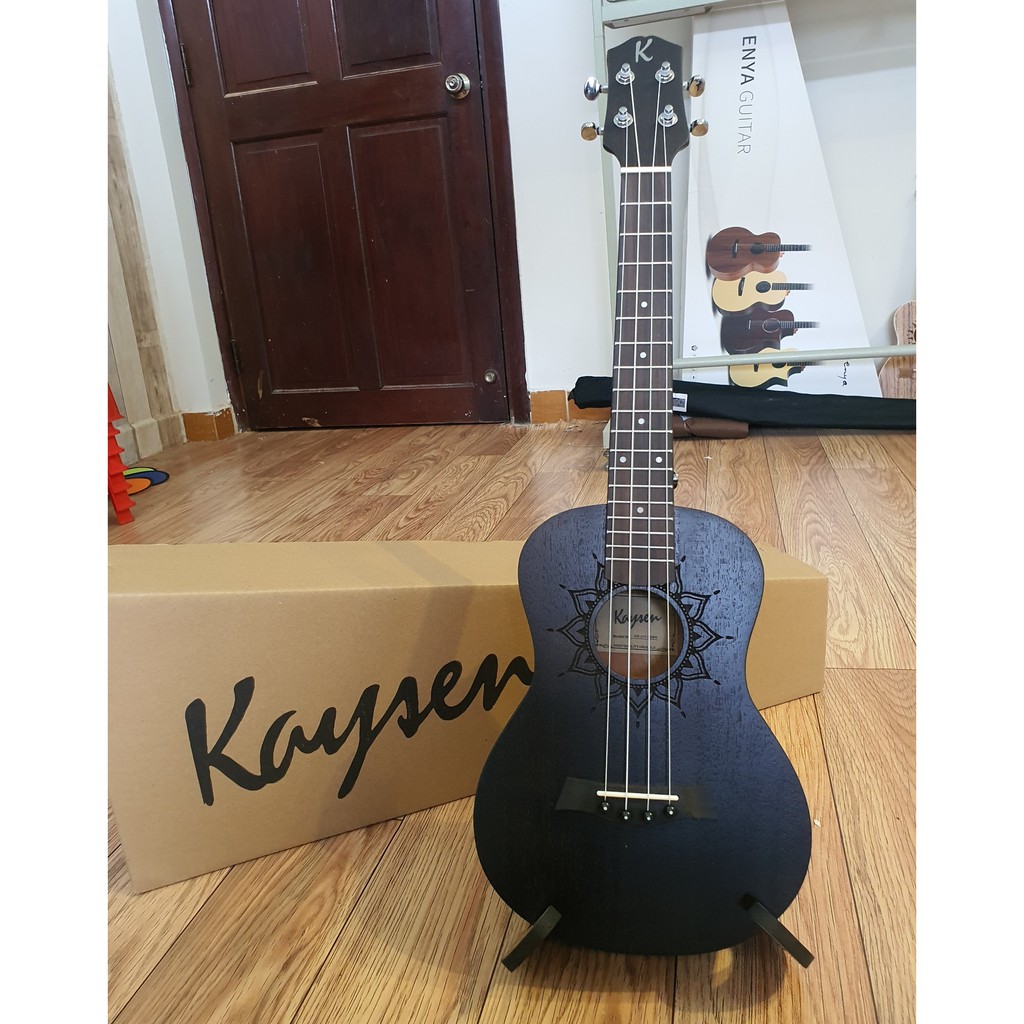 Đàn Ukulele Gỗ chính hãng Kaysen - size Tenor - Black