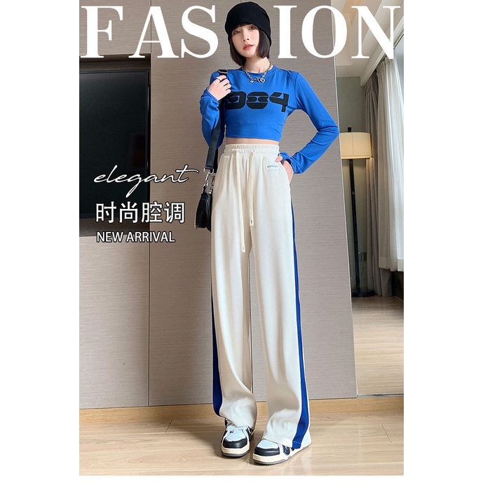 Quần Dài Ống Rộng Phối Dây Rút Hai Bên Thời Trang Xuân Hè Mới Trẻ Trung Năng Động Dành Cho Nữ