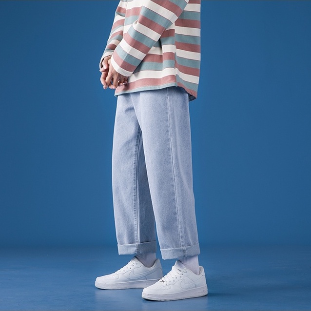 Quần baggy nam ống suông rộng vải jean cao cấp TR01 phong cách hàn quốc hot 2022 Patadoshop