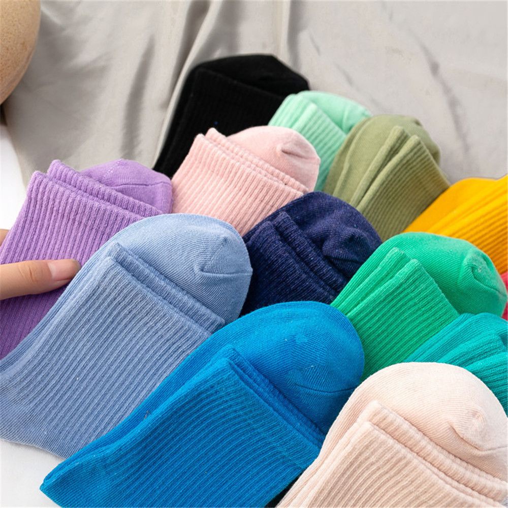 Đôi vớ thể thao bằng cotton thoáng khí nhiều màu sắc tuỳ chọn thời trang cho nữ