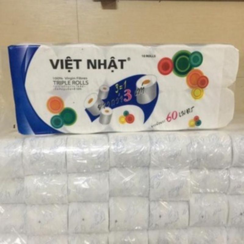 Giấy vệ sinh việt nhật không lõi và có lõi nhiều giấy