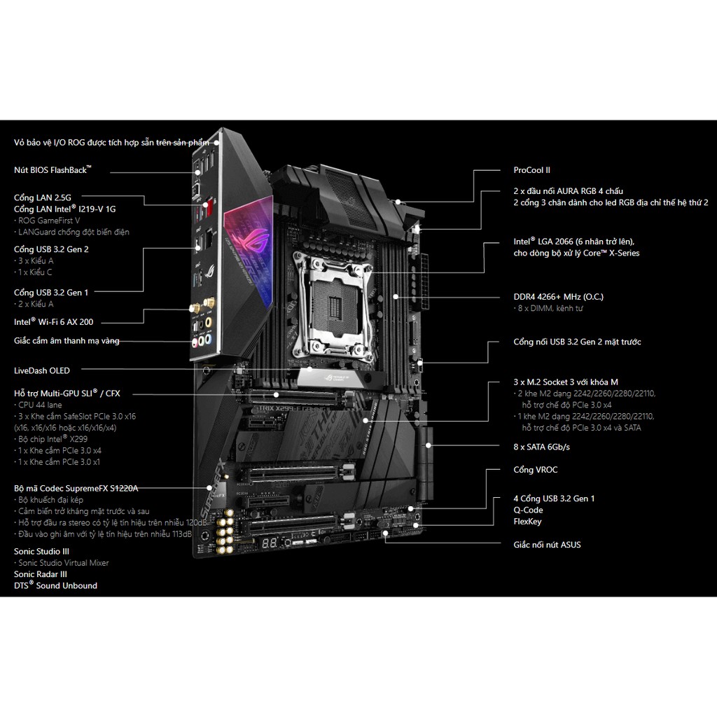 [X299] MAIN ASUS Rog Strix X299-E Gaming II | Socket 2066 (NEW-BH24 Tháng)