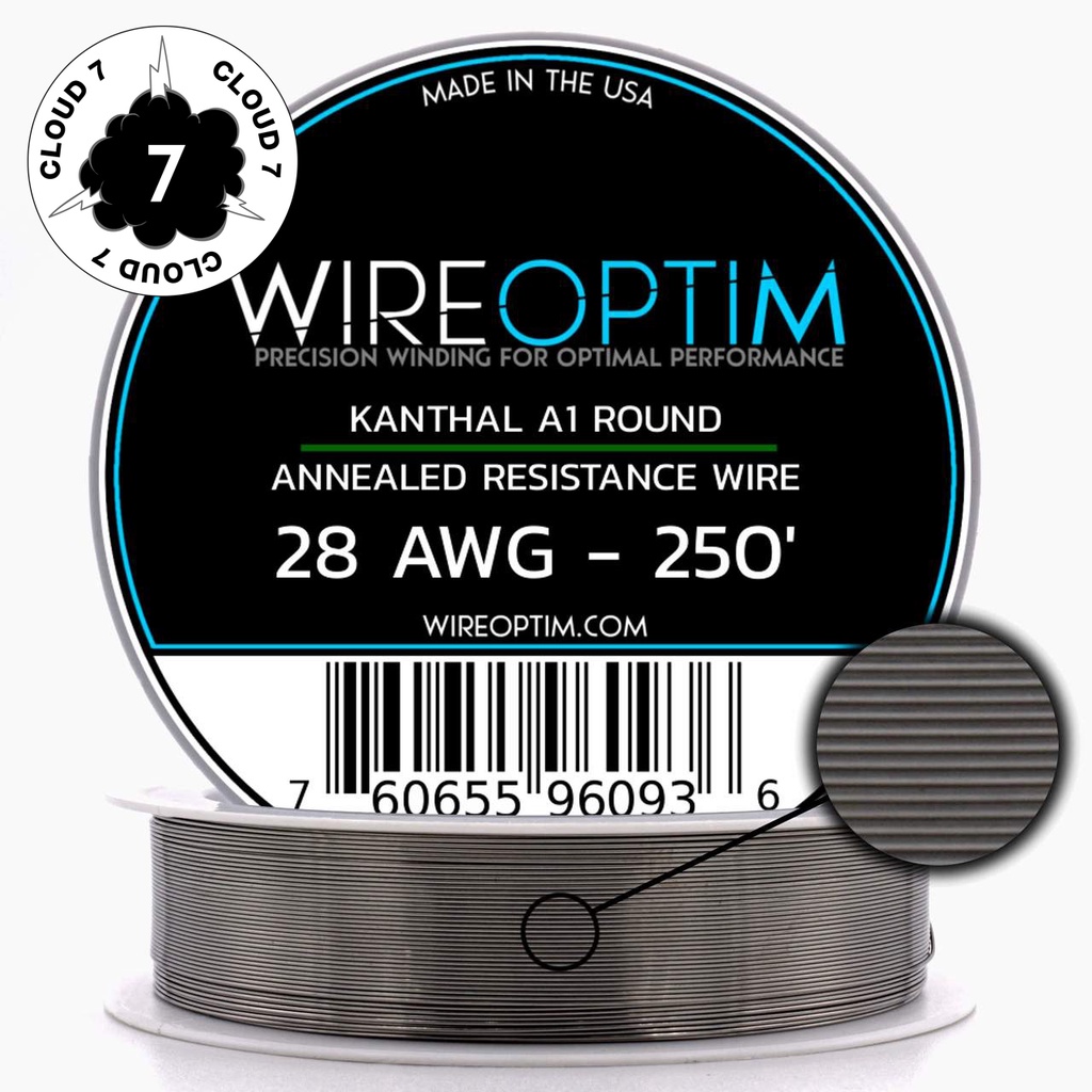 Dây điện trở nhiệt Kanthal 250ft 76m WIREOPTIM