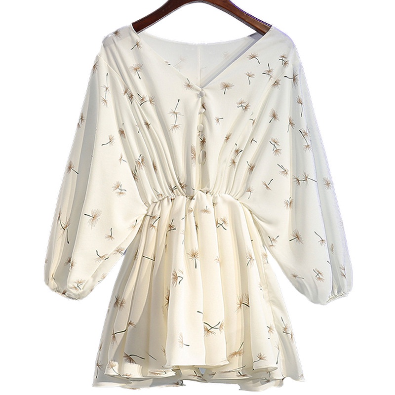 Áo Sơ Mi Chiffon Tay Ngắn Dáng Ôm Thời Trang Mùa Hè Phong Cách Hàn Quốc Cho Nữ