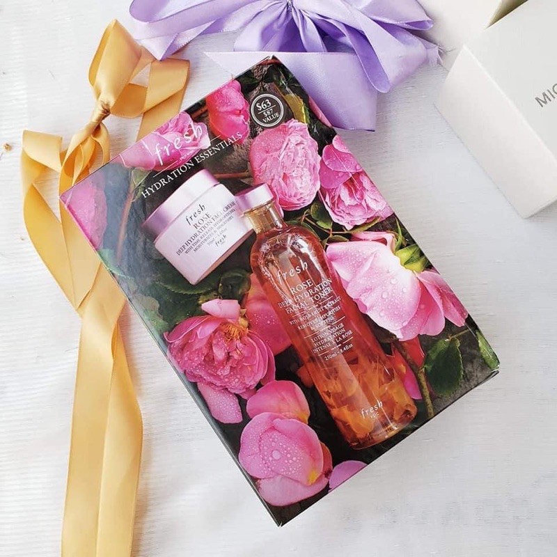 SET DƯỠNG DA FRESH ROSE HYDRATION ESSENTIALS - Toner và kem dưỡng Rose