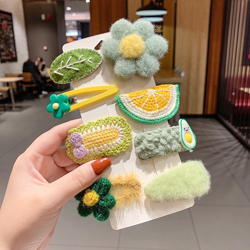 Bộ kẹp tóc mái đáng yêu phong cách 2021 cho bé gái