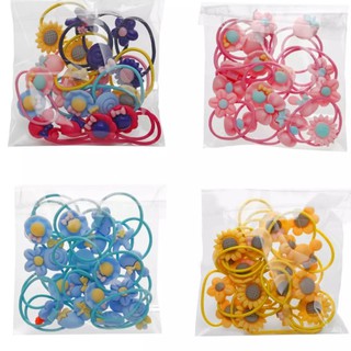 Set 10 thun buộc tóc hoa quả bé gái