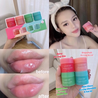 Set 4 hũ mặt nạ ngủ môi Laneige