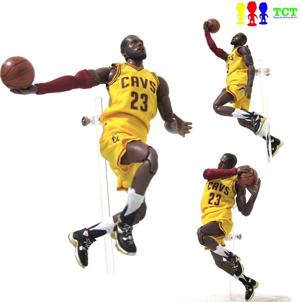 Tượng bóng rổ NBA 21.5cm Lebron James full phụ kiện đi kèm thỏa thức tạo dáng