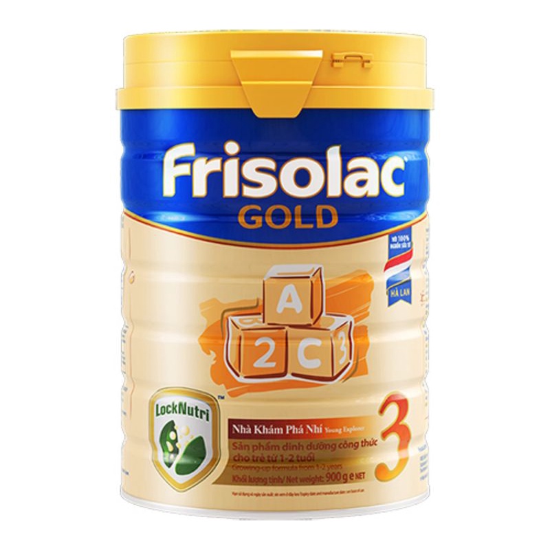 Sữa bột Frisolac Gold số 3 cho trẻ từ 1-2 tuổi lon 900g