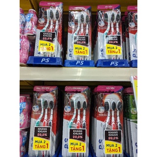 Bàn chải đánh răng P/S than hoạt tính bộ 3 chiếc