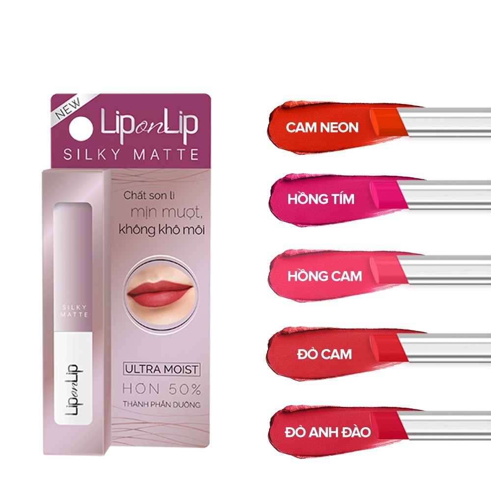 Son lì siêu mịn Lip On Lip Silky Matte 2.2g | WebRaoVat - webraovat.net.vn