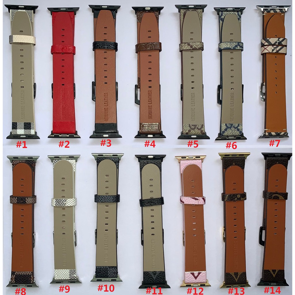 Dây đeo Apple Watch Strap 38/40mm 42/44mm Dây đeo thiết kế thời trang bằng da mềm, bền cho iWatch Series SE 6/5/4/3/2/1