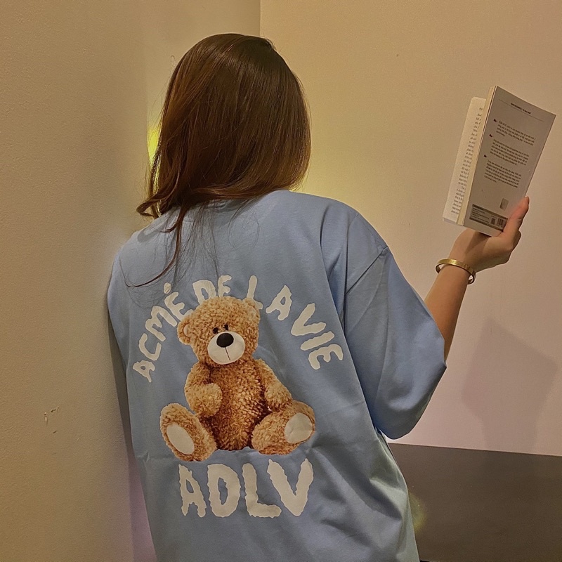 Áo adlv gấu  Acmé de la vie TEDDY BEAR SHORT SLEEVE T-SHIRT BEIGE, tee adlv, full tag, túi Allen FashionShop | BigBuy360 - bigbuy360.vn