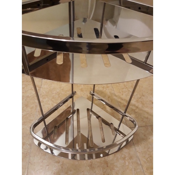 Kệ góc phòng tắm, kệ  inox 304 2 tầng đa năng nhà tắm, KG124, phòng bếp dùng để đồ xà bông, mỹ phẩm, gia vị…