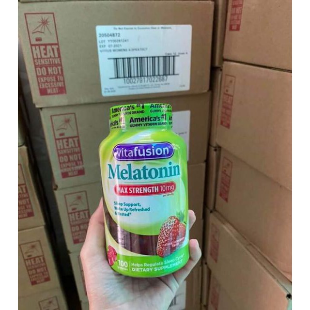 [Date: 11-12/2021]  KẸO DẺO VITAFUSION MELATONIN MÃ STRENGTH 10MG 100 VIÊN