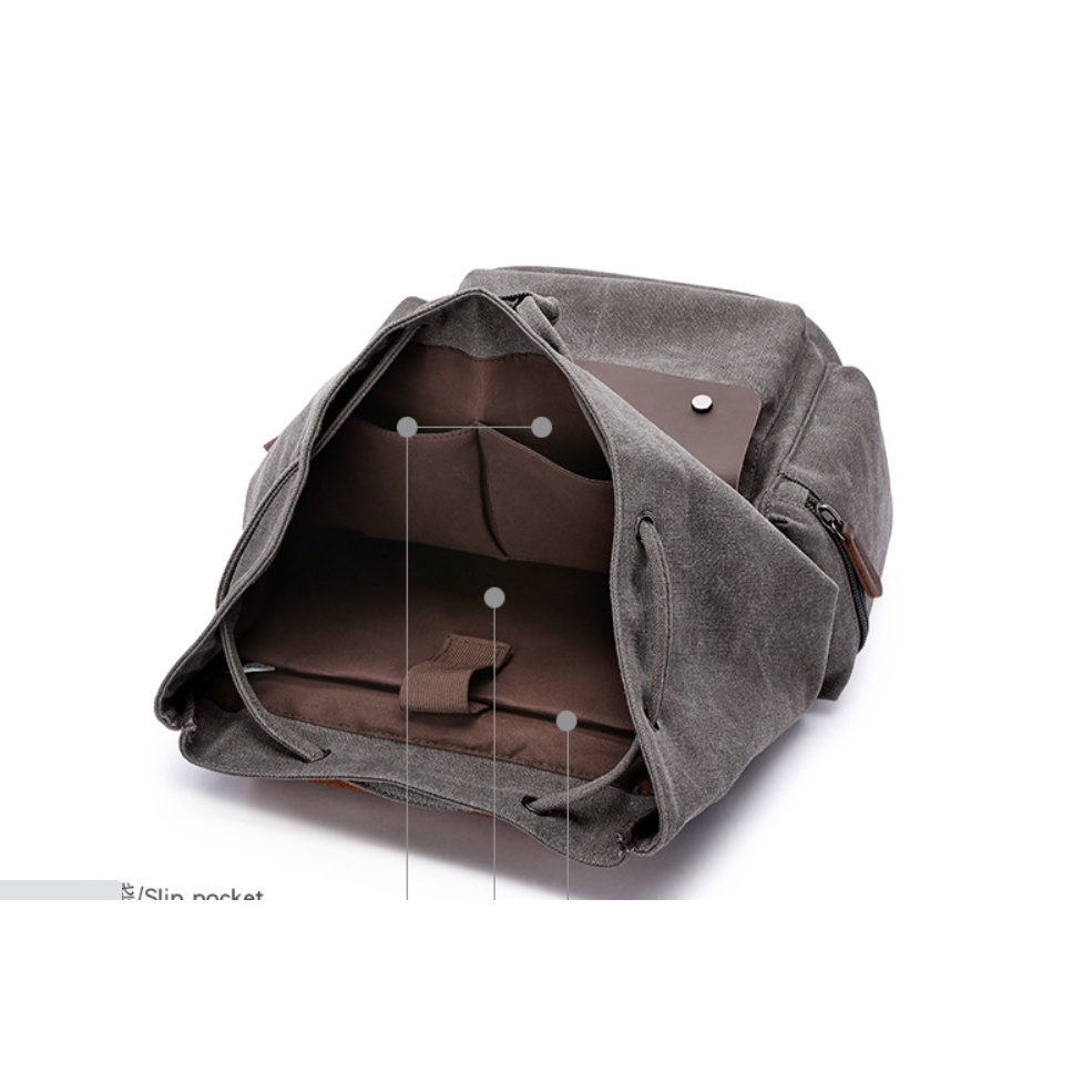 Balo nam vải canvas cao cấp phong cách mới 15,6&quot;
