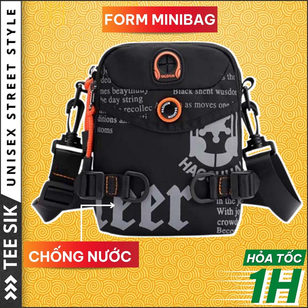 Túi đeo chéo đeo vai unisex mini TEE SIK túi đeo minibag nhỏ gọn chống thấm nước | TS01