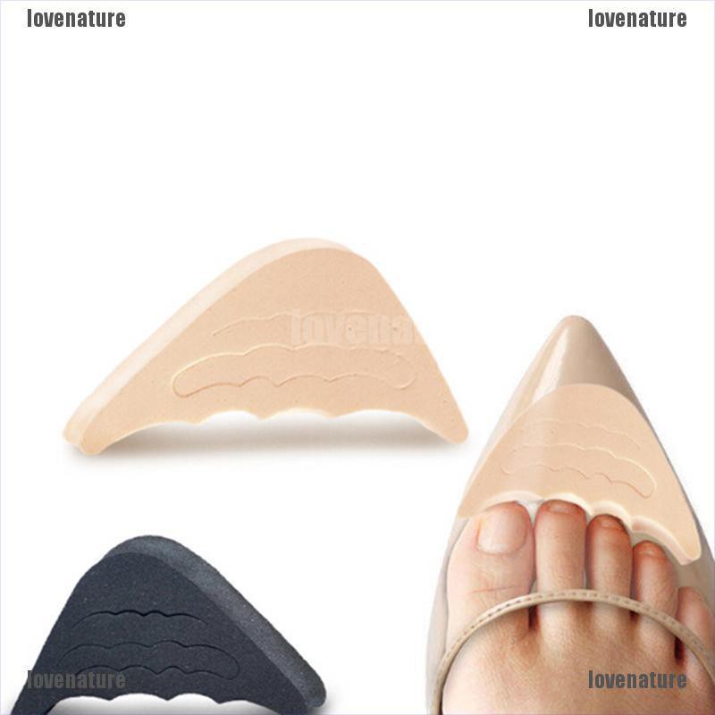 [LOVE] 1Pair High Heel Half Forefoot Insert Toe Plug Shoes Toe Front Filler Non-slip [Nature]