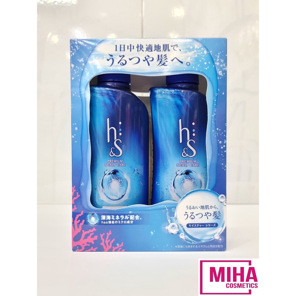 Bộ Dầu Gội Và Xả Giảm Gàu Phục Hồi Tóc Hư Tổn HS Xanh Dương 380ml x2 Nhật Bản