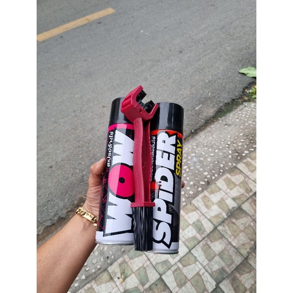 combo dưỡng sên spider và wow tặng bàn chải