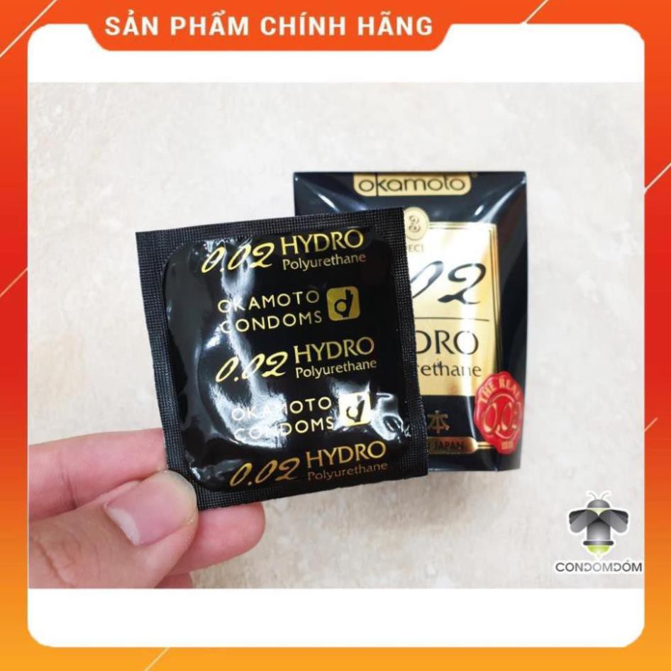 1 chiếc Bao cao su Okamoto 0.02 Hydro PolyUrethane /áo mưa