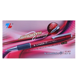 Hộp 20 cây bút bi thiên long ngòi nhỏ 0.7mm tl-036