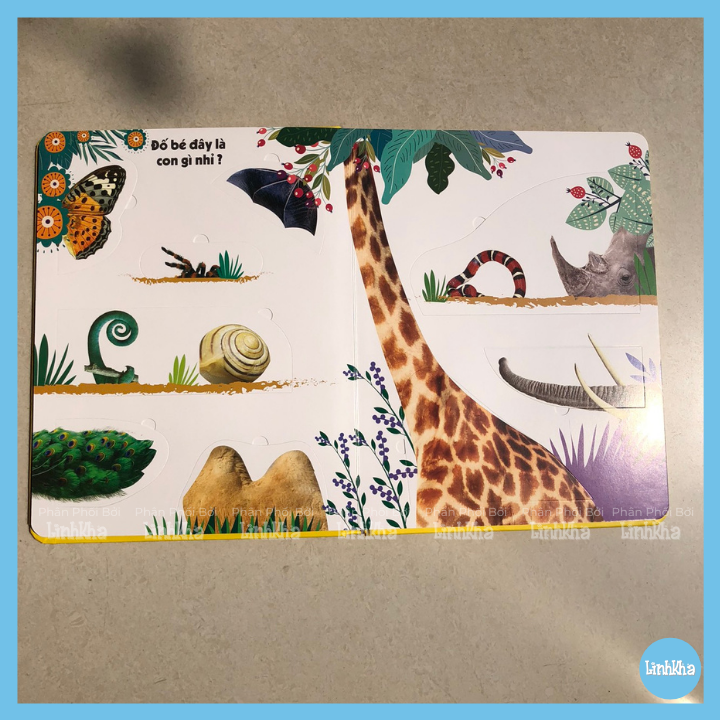 Sách Lift-The-Flap - First 100 Animals - 100 từ đầu tiên về các loài động vật - Nhà phát hành Đinh Tị