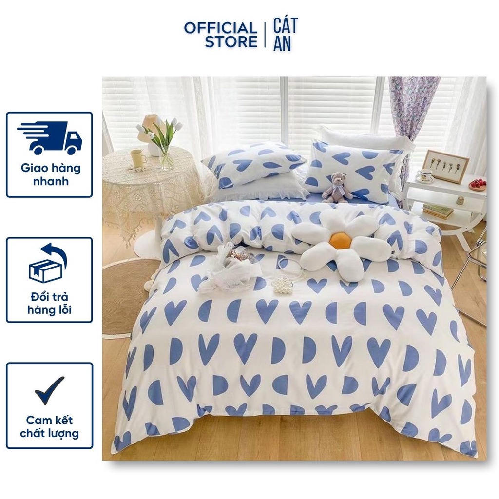 Bộ Ga Giường Cotton Poly 5 Món Bo Chun Vừa Mọi Ga Nệm Vải Cao Cấp Nhiều Mẫu Xinh