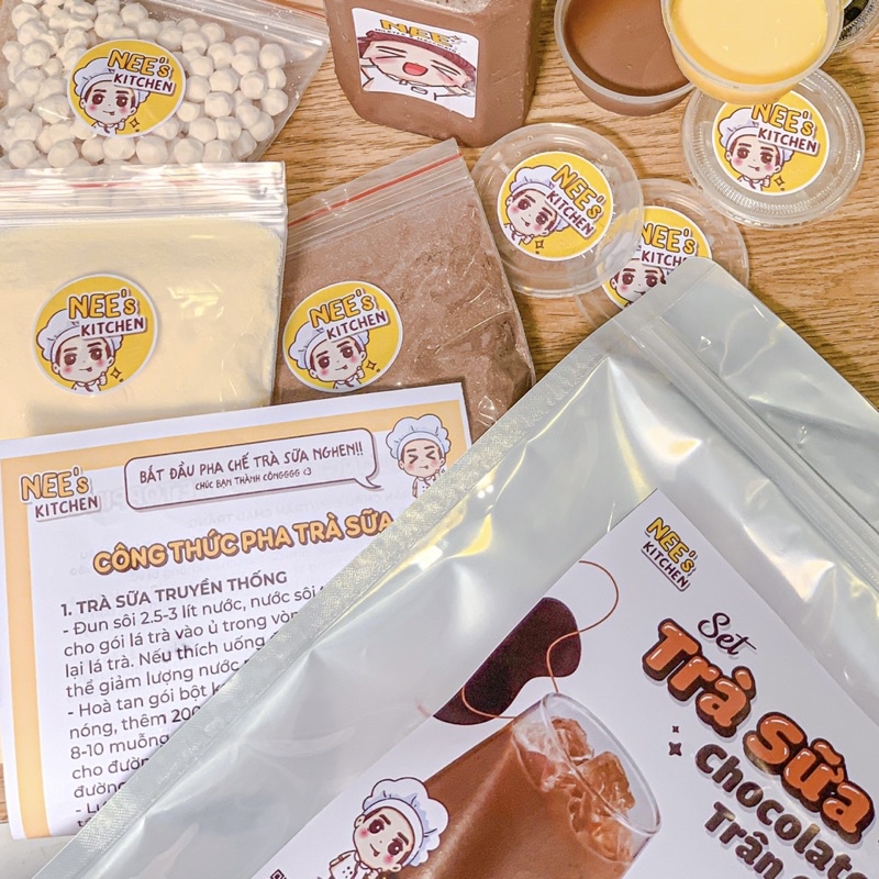 Set nguyên liệu trà sữa chocolate trân châu siêu ngon (25-30 ly/set). | BigBuy360 - bigbuy360.vn
