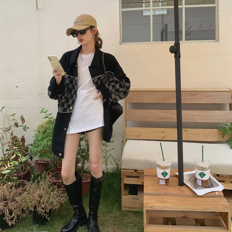 Áo khoác jeans tay dài thời trang dành cho nữ