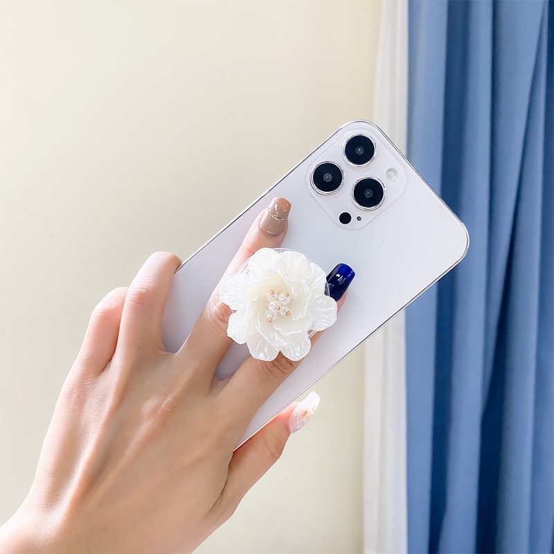 Giá Đỡ Điện Thoại Hình Hoa Hồng Trắng Đơn Giản