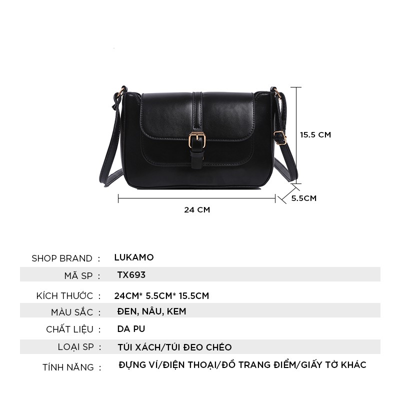 Túi xách nữ giá rẻ công sở thời trang cao cấp đẹp LUKAMO TX693