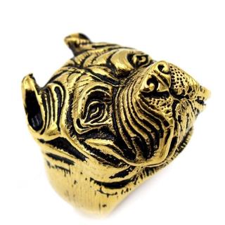 Nhẫn Thép Không Gỉ Hình Chó Pitbull Thời Trang Cho Nam