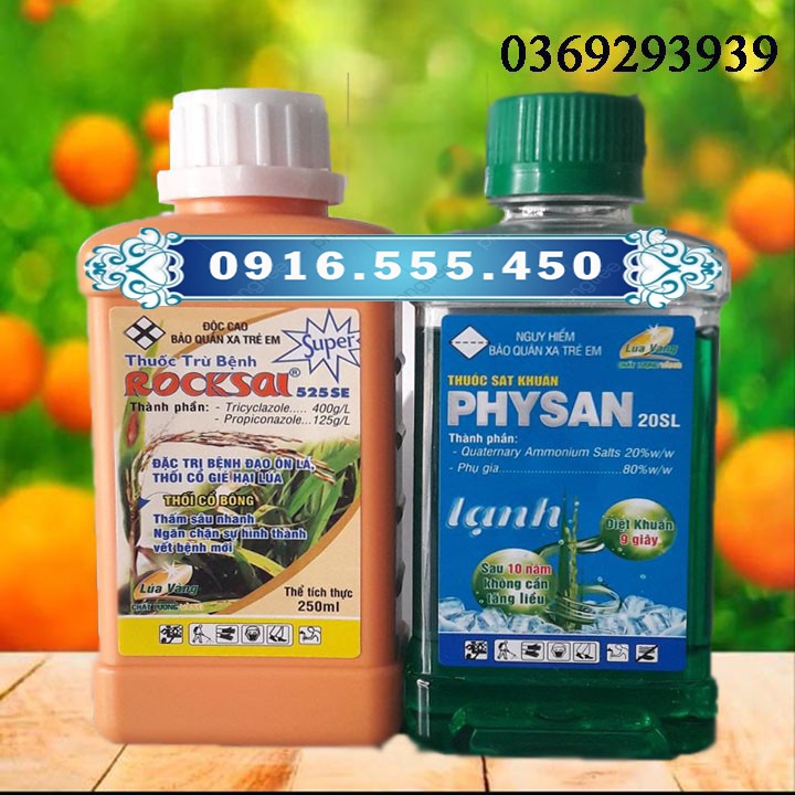 CẶP ROCKSAI &amp; PHYSAN phòng trừ nấm bệnh và vi khuẩn cho cây trồng