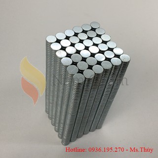 10 Viên Nam Châm Viên 8x2 Mạ Kẽm Giá Khuyến Mại